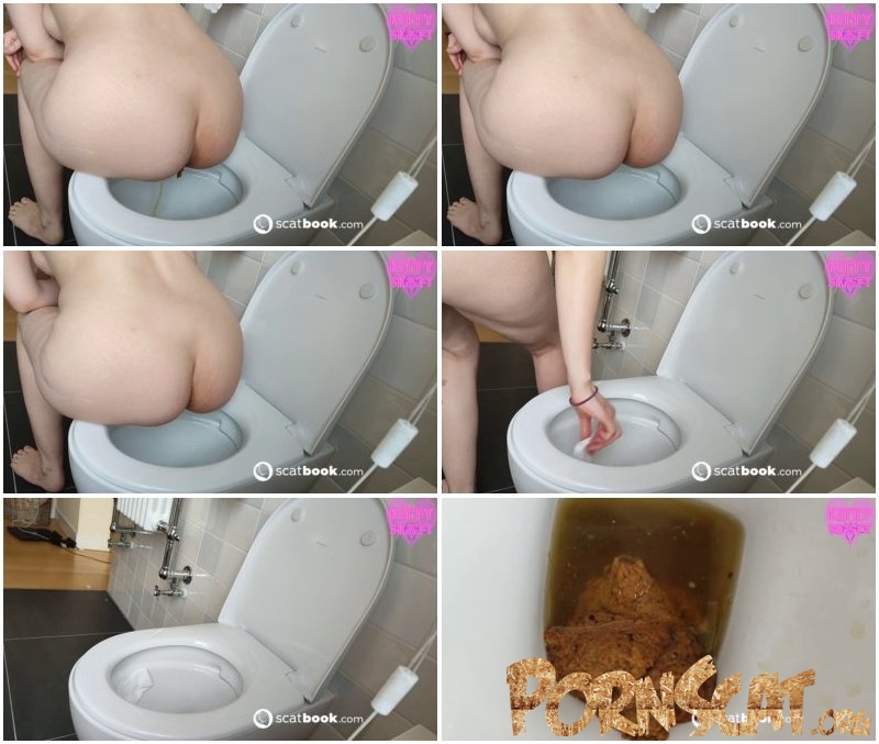 Urgent fat stinky load on the toilet from a woman's ass. P1 [HD / 2024]